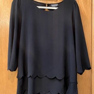 Paper moon black tiered shirt